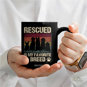Rescued Is My Favorite Breed Coffee Mug Adopt A Shelter Pet Cat Dog Adoption Animal Rescue TS10 Print Your Wear