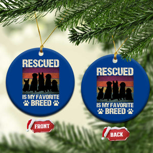 Rescued Is My Favorite Breed Ceramic Ornament Adopt A Shelter Pet Cat Dog Adoption Animal Rescue TS10 1pc Blue Print Your Wear