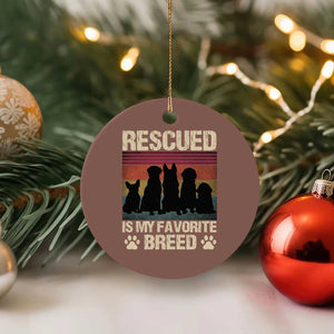 Rescued Is My Favorite Breed Ceramic Ornament Adopt A Shelter Pet Cat Dog Adoption Animal Rescue TS10 1pc Mocha Print Your Wear