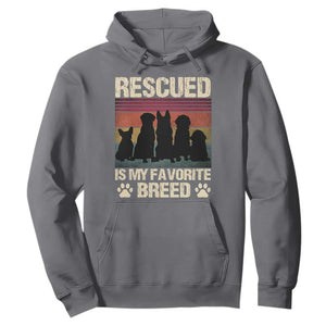 Rescued Is My Favorite Breed Hoodie Adopt A Shelter Pet Cat Dog Adoption Animal Rescue TS10 Charcoal Print Your Wear