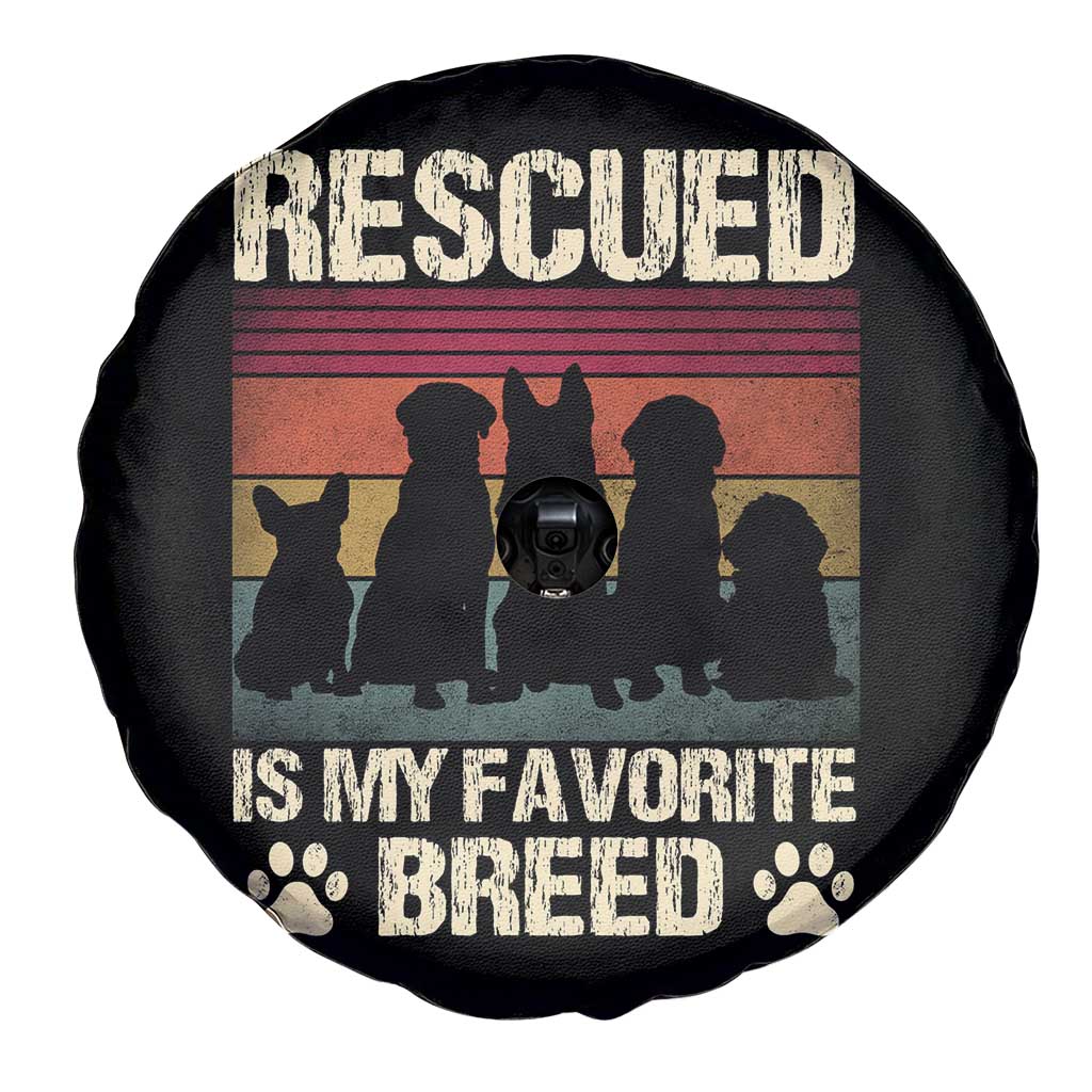 Rescued Is My Favorite Breed Spare Tire Cover Adopt A Shelter Pet Cat Dog Adoption Animal Rescue TS10 Print Your Wear