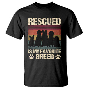 Rescued Is My Favorite Breed T Shirt Adopt A Shelter Pet Cat Dog Adoption Animal Rescue TS10 Black Print Your Wear