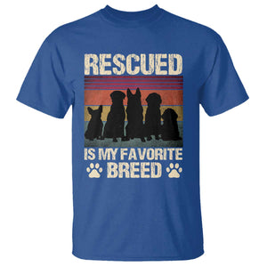 Rescued Is My Favorite Breed T Shirt Adopt A Shelter Pet Cat Dog Adoption Animal Rescue TS10 Royal Blue Print Your Wear