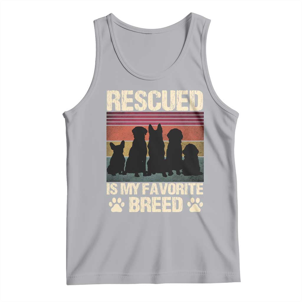 Rescued Is My Favorite Breed Tank Top Adopt A Shelter Pet Cat Dog Adoption Animal Rescue TS10 Athletic Heather Print Your Wear