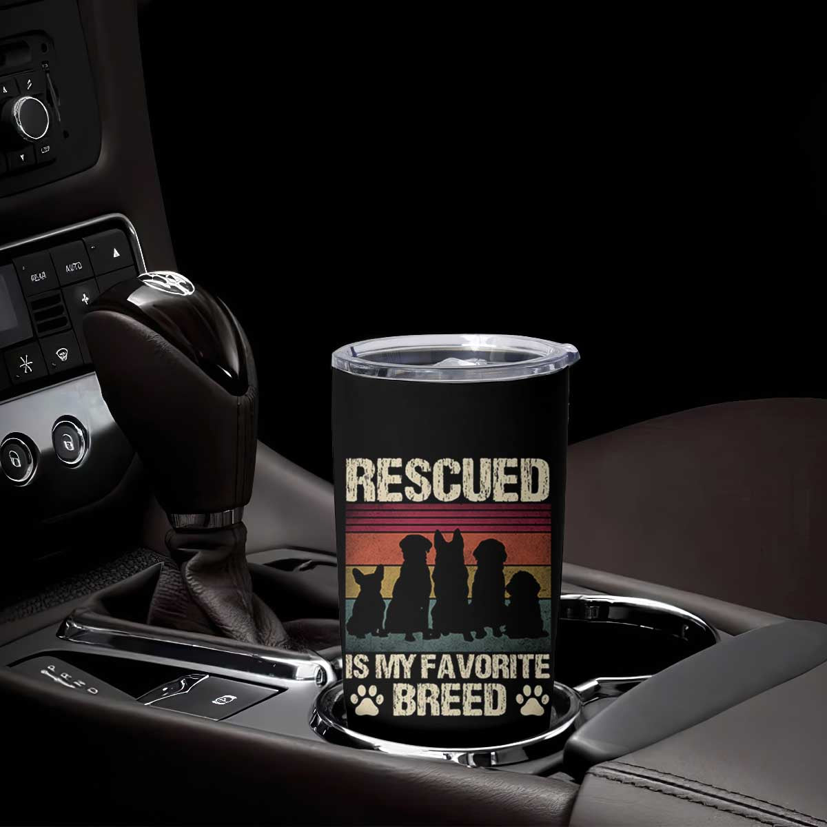 Rescued Is My Favorite Breed Tumbler Cup Adopt A Shelter Pet Cat Dog Adoption Animal Rescue TS10 Print Your Wear