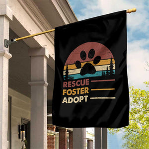 Rescue Dog Garden Flag Retro Adopt Rescue Foster Animal Shelter Volunteer TS10 Print Your Wear