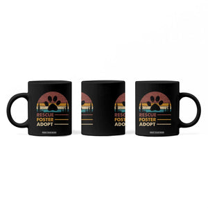 Rescue Dog Coffee Mug Retro Adopt Rescue Foster Animal Shelter Volunteer TS10 Print Your Wear