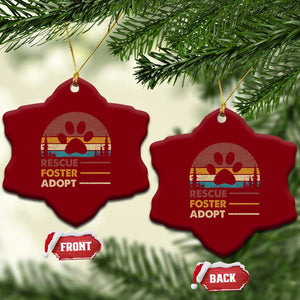 Rescue Dog Ceramic Ornament Retro Adopt Rescue Foster Animal Shelter Volunteer TS10 Print Your Wear