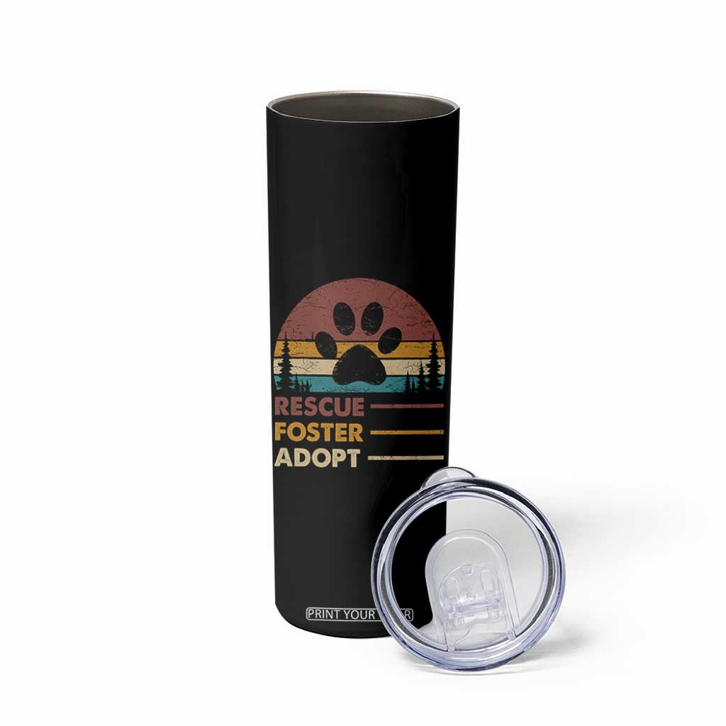 Rescue Dog Skinny Tumbler Retro Adopt Rescue Foster Animal Shelter Volunteer TS10 Print Your Wear