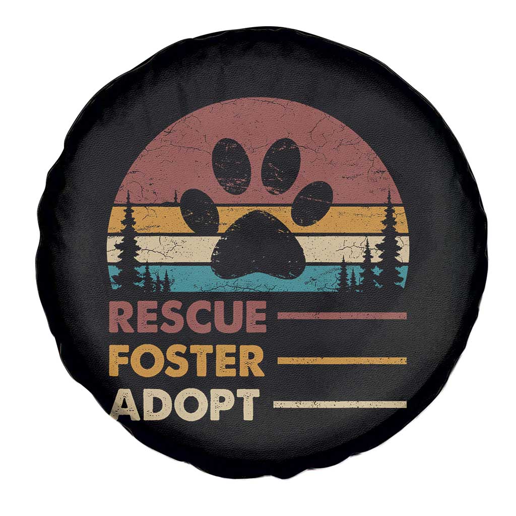 Rescue Dog Spare Tire Cover Retro Adopt Rescue Foster Animal Shelter Volunteer TS10 Print Your Wear