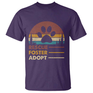 Rescue Dog T Shirt Retro Adopt Rescue Foster Animal Shelter Volunteer TS10 Purple Print Your Wear