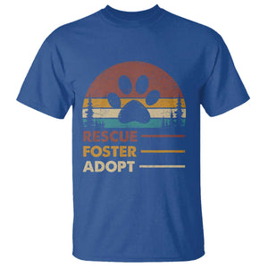 Rescue Dog T Shirt Retro Adopt Rescue Foster Animal Shelter Volunteer TS10 Royal Blue Print Your Wear
