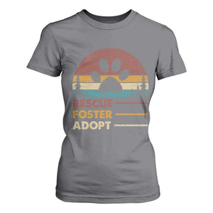 Rescue Dog T Shirt For Women Retro Adopt Rescue Foster Animal Shelter Volunteer TS10 Charcoal Print Your Wear