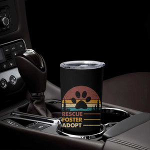 Rescue Dog Tumbler Cup Retro Adopt Rescue Foster Animal Shelter Volunteer TS10 Print Your Wear