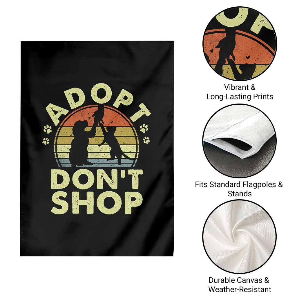 Adopt Dont Shop Garden Flag Vintage Retro Cat Dog Rescue Animal Lovers Shelter Volunteer TS10 Print Your Wear