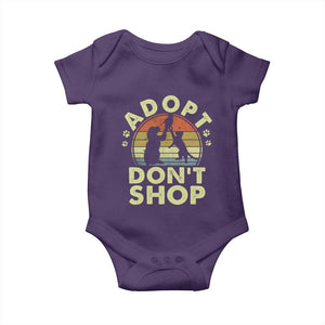 Adopt Dont Shop Baby Onesie Vintage Retro Cat Dog Rescue Animal Lovers Shelter Volunteer TS10 Purple Print Your Wear