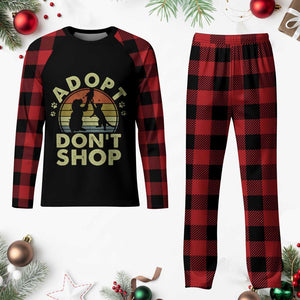 Adopt Dont Shop Plaid Pajama Set Vintage Retro Cat Dog Rescue Animal Lovers Shelter Volunteer TS10 Buffalo Plaid Print Your Wear