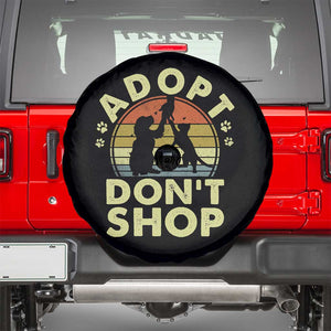 Adopt Dont Shop Spare Tire Cover Vintage Retro Cat Dog Rescue Animal Lovers Shelter Volunteer TS10 Black Print Your Wear