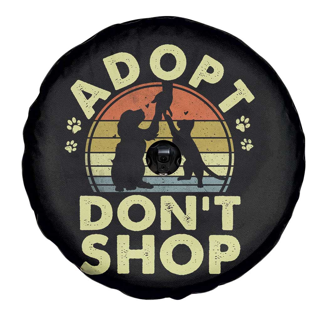 Adopt Dont Shop Spare Tire Cover Vintage Retro Cat Dog Rescue Animal Lovers Shelter Volunteer TS10 Print Your Wear