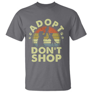 Adopt Dont Shop T Shirt Vintage Retro Cat Dog Rescue Animal Lovers Shelter Volunteer TS10 Charcoal Print Your Wear