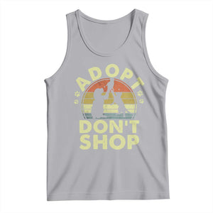 Adopt Dont Shop Tank Top Vintage Retro Cat Dog Rescue Animal Lovers Shelter Volunteer TS10 Athletic Heather Print Your Wear