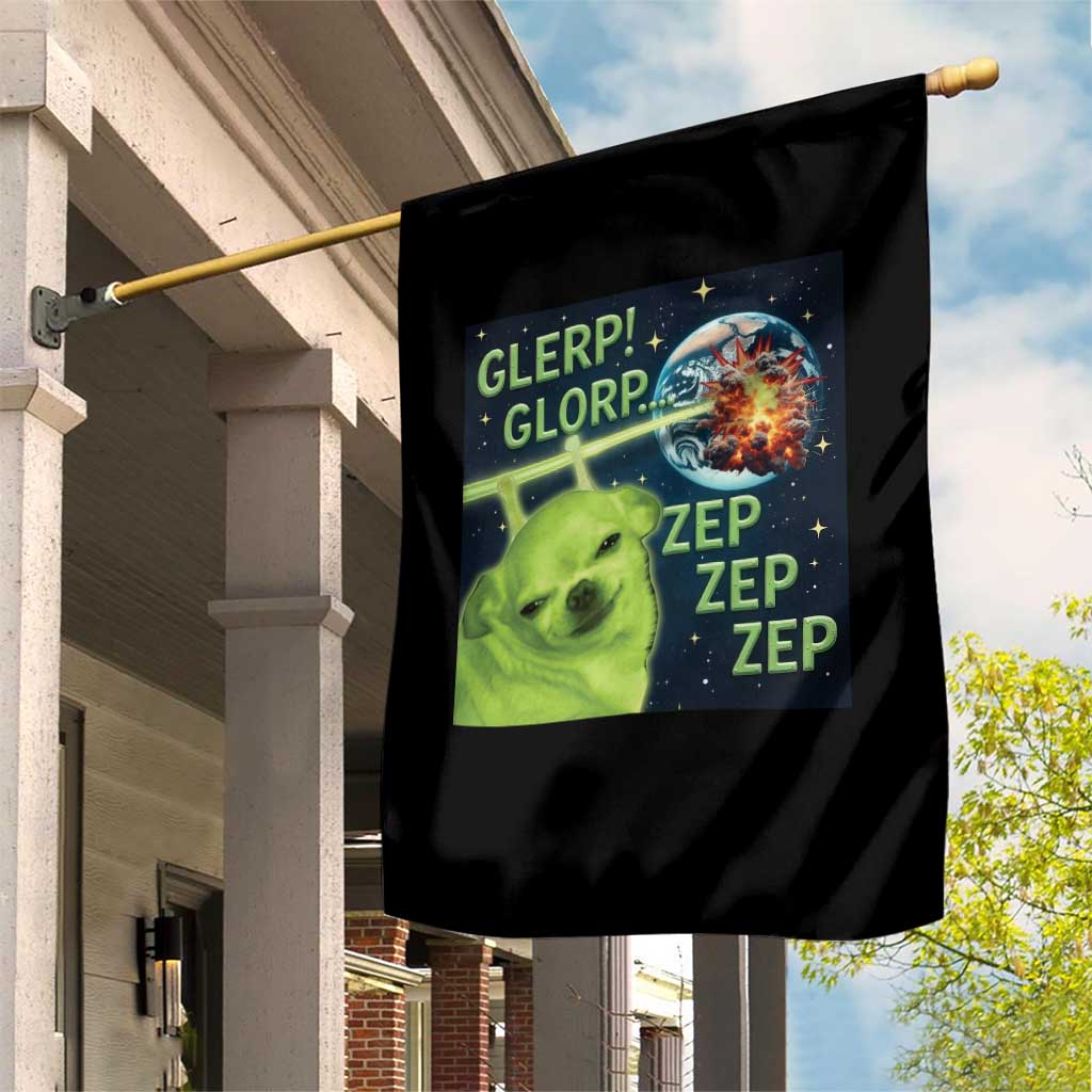 Funny Alien Dog Meme Garden Flag Glorp Zep Sci-Fi Humor Chihuahua TS10 Print Your Wear