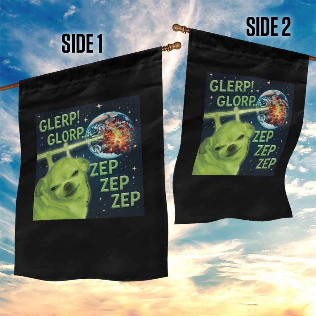 Funny Alien Dog Meme Garden Flag Glorp Zep Sci-Fi Humor Chihuahua TS10 Print Your Wear