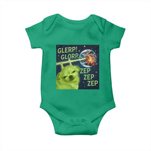 Funny Alien Dog Meme Baby Onesie Glorp Zep Sci-Fi Humor Chihuahua TS10 Irish Green Print Your Wear