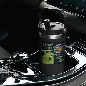 Funny Alien Dog Meme Flip Straw Tumbler Glorp Zep Sci-Fi Humor Chihuahua TS10 Print Your Wear