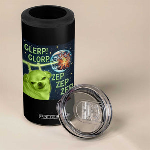 Funny Alien Dog Meme 4 in 1 Can Cooler Tumbler Glorp Zep Sci-Fi Humor Chihuahua TS10 Print Your Wear
