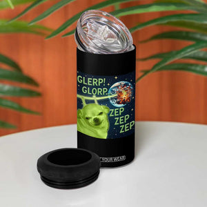 Funny Alien Dog Meme 4 in 1 Can Cooler Tumbler Glorp Zep Sci-Fi Humor Chihuahua TS10 Print Your Wear