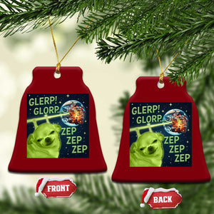 Funny Alien Dog Meme Ceramic Ornament Glorp Zep Sci-Fi Humor Chihuahua TS10 Print Your Wear