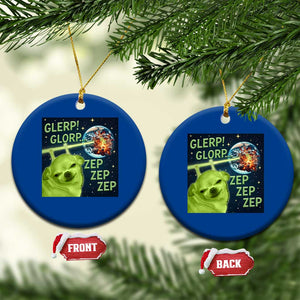Funny Alien Dog Meme Ceramic Ornament Glorp Zep Sci-Fi Humor Chihuahua TS10 1pc Blue Print Your Wear