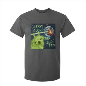 Funny Alien Dog Meme T Shirt For Kid Glorp Zep Sci-Fi Humor Chihuahua TS10 Dark Heather Print Your Wear