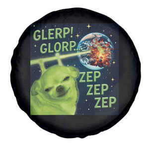 Funny Alien Dog Meme Spare Tire Cover Glorp Zep Sci-Fi Humor Chihuahua TS10 Print Your Wear