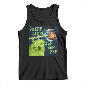 Funny Alien Dog Meme Tank Top Glorp Zep Sci-Fi Humor Chihuahua TS10 Black Print Your Wear