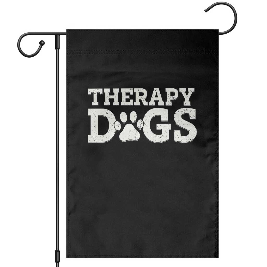 Therapy Dog Garden Flag Classic Retro Varsity Vintage Pet Partners TS10 Black Print Your Wear