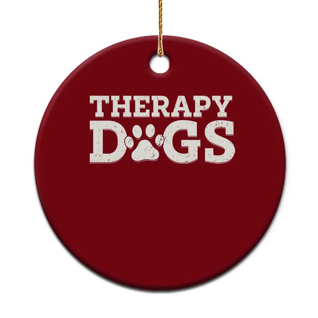 Therapy Dog Ceramic Ornament Classic Retro Varsity Vintage Pet Partners TS10 1pc Red Print Your Wear