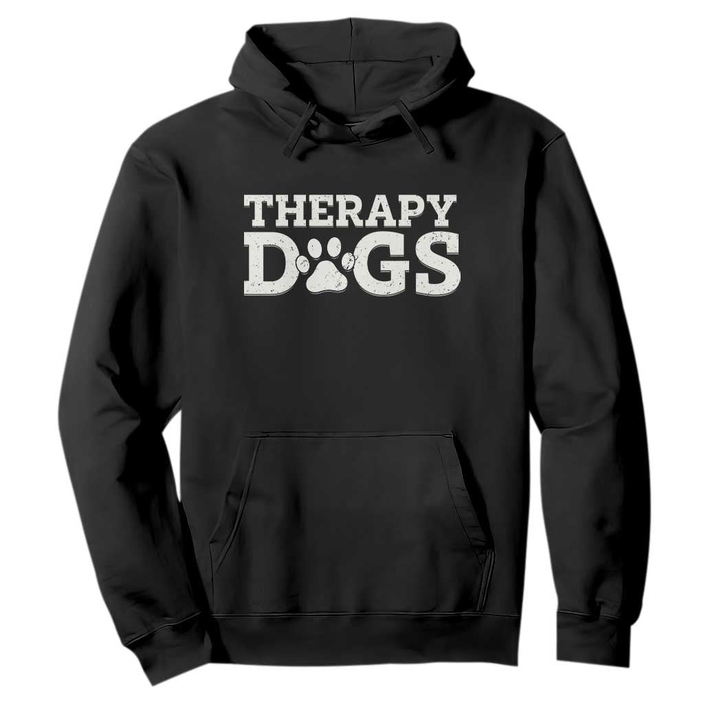 Therapy Dog Hoodie Classic Retro Varsity Vintage Pet Partners TS10 Black Print Your Wear