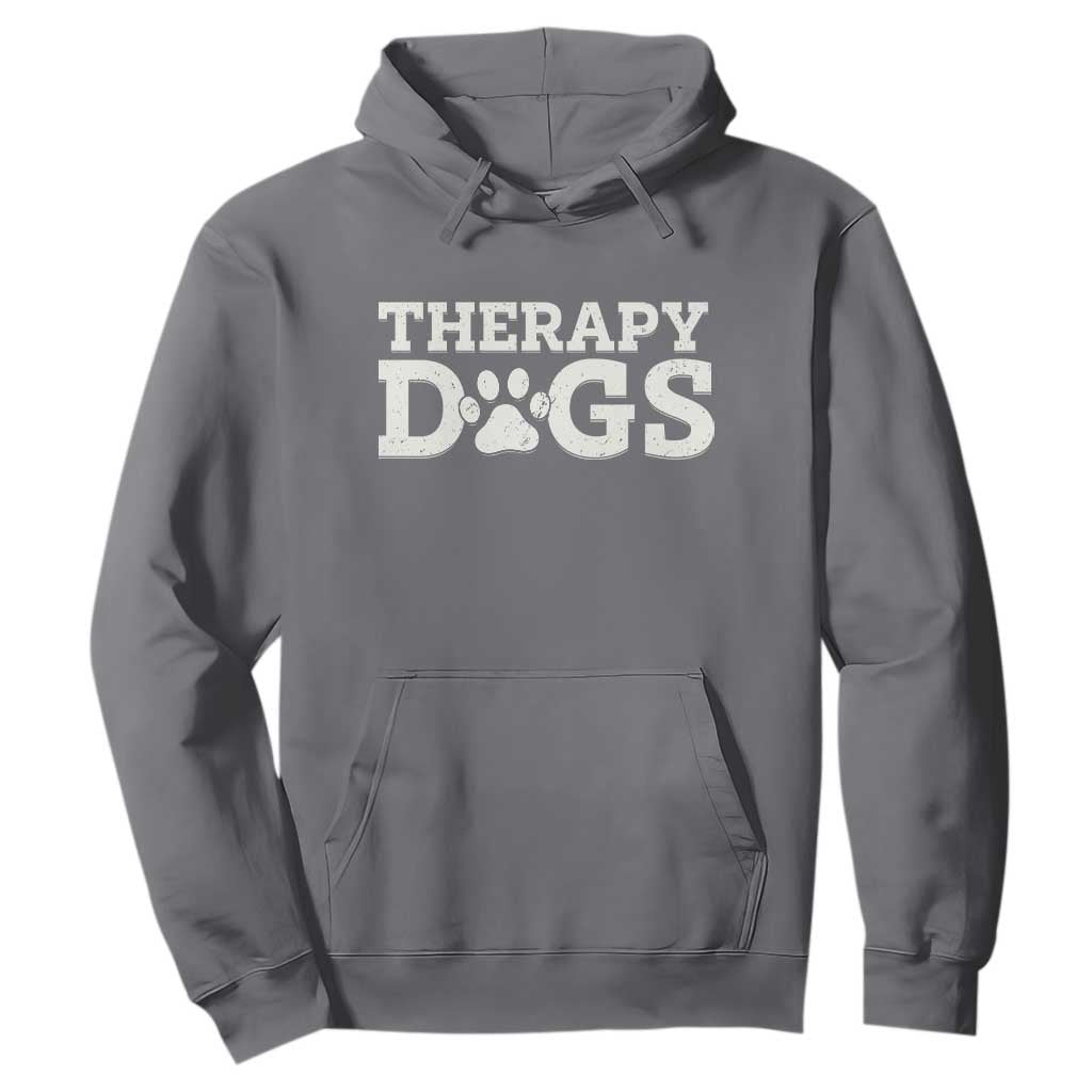 Therapy Dog Hoodie Classic Retro Varsity Vintage Pet Partners TS10 Charcoal Print Your Wear