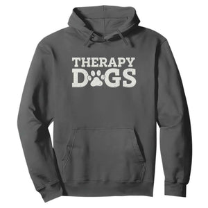 Therapy Dog Hoodie Classic Retro Varsity Vintage Pet Partners TS10 Dark Heather Print Your Wear