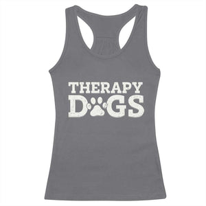 Therapy Dog Racerback Tank Top Classic Retro Varsity Vintage Pet Partners TS10 Charcoal Print Your Wear