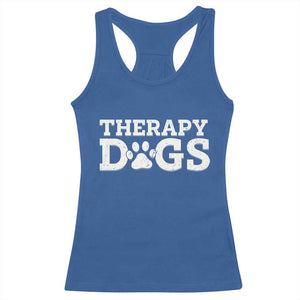 Therapy Dog Racerback Tank Top Classic Retro Varsity Vintage Pet Partners TS10 Royal Blue Print Your Wear
