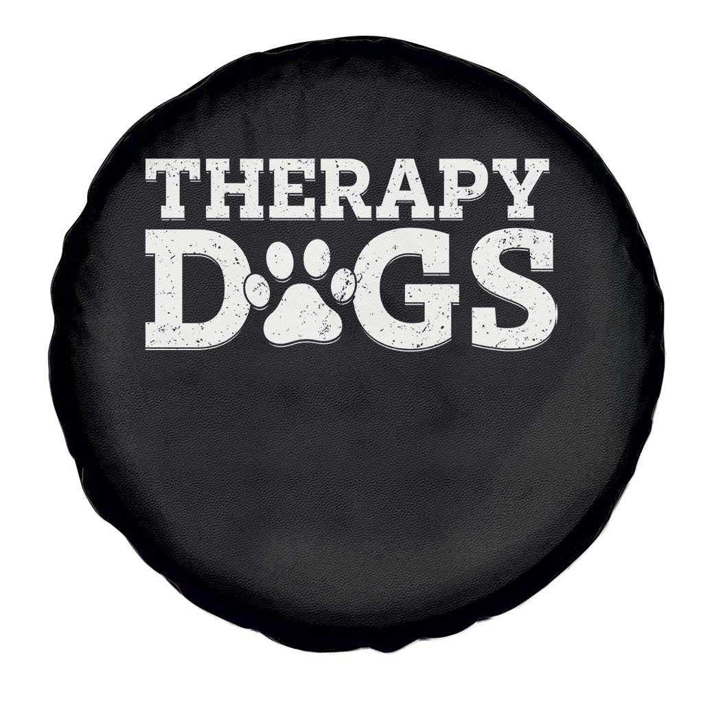 Therapy Dog Spare Tire Cover Classic Retro Varsity Vintage Pet Partners TS10 Print Your Wear