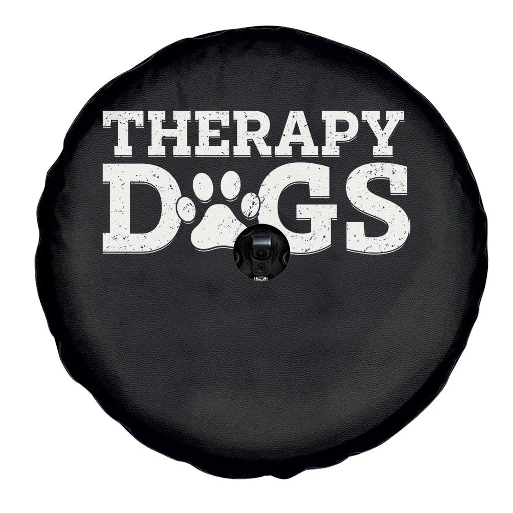 Therapy Dog Spare Tire Cover Classic Retro Varsity Vintage Pet Partners TS10 Print Your Wear