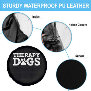 Therapy Dog Spare Tire Cover Classic Retro Varsity Vintage Pet Partners TS10 Print Your Wear