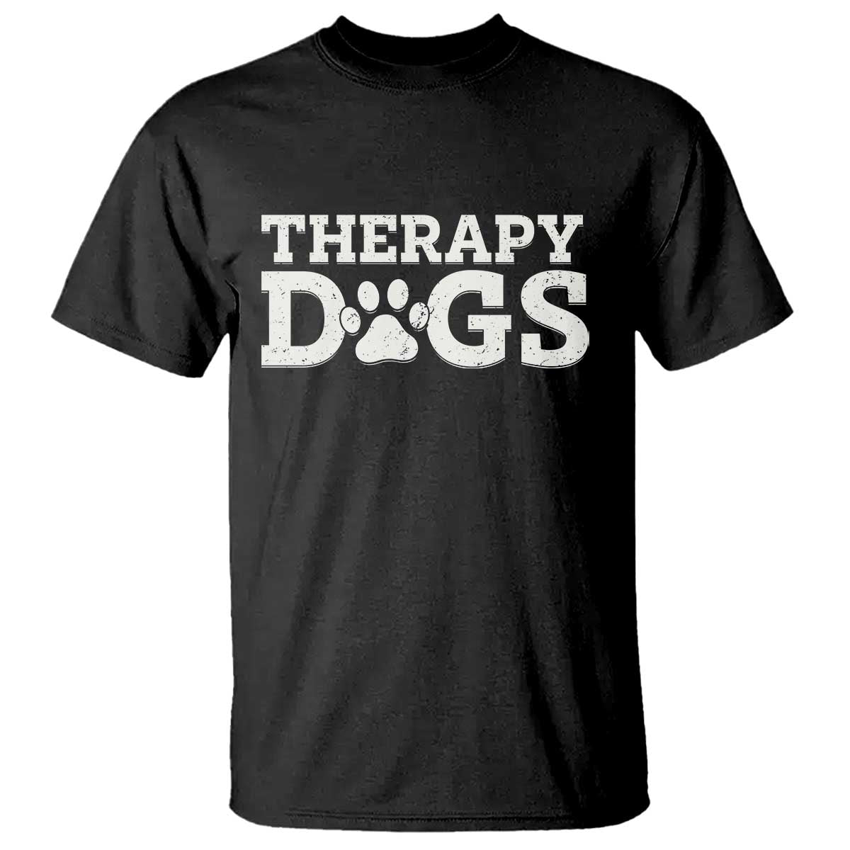 Therapy Dog T Shirt Classic Retro Varsity Vintage Pet Partners TS10 Black Print Your Wear