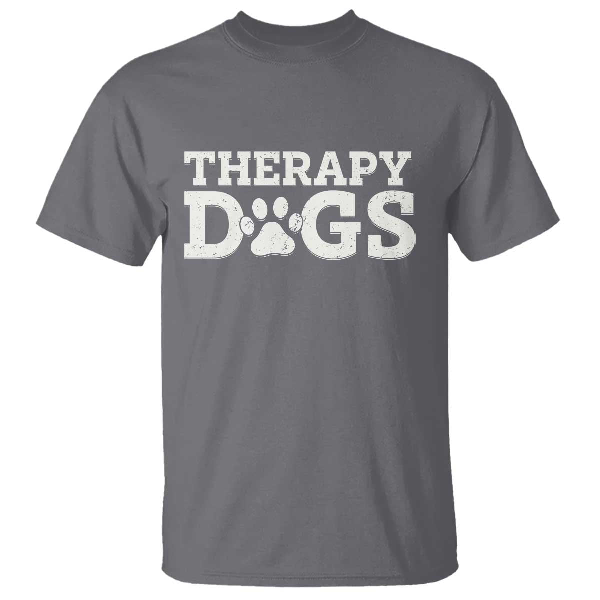 Therapy Dog T Shirt Classic Retro Varsity Vintage Pet Partners TS10 Charcoal Print Your Wear