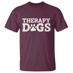 Therapy Dog T Shirt Classic Retro Varsity Vintage Pet Partners TS10 Maroon Print Your Wear