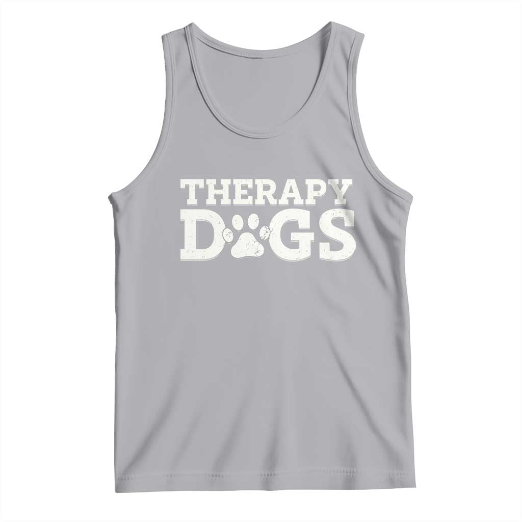 Therapy Dog Tank Top Classic Retro Varsity Vintage Pet Partners TS10 Athletic Heather Print Your Wear